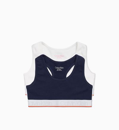 Calvin Klein Ruhák HU744865 | Calvin Klein Customized Stretch Lány Bralette Szürke / Fehér / Kék